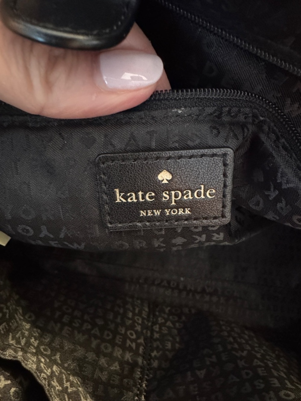 EUC! Kate Spade West Street Abby Black Pebbled Leather Multi-Way Bag - Picture 8 of 11